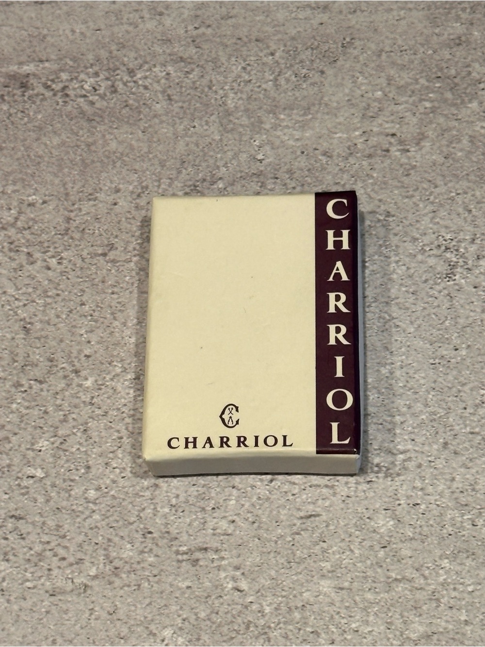 Vintage Charriol Luxury Silver Tone & Burgundy Resin Keyring with Box